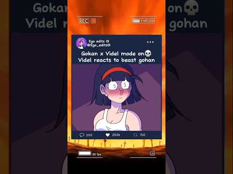 Videl Reacts On Beast Gohan 💀 #shorts#anime#dbz#dbs#goku#dragonball#naruto#trending