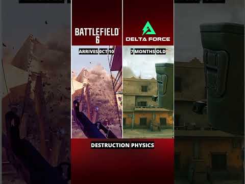 BATTLEFIELD 6 VS DELTA FORCE COMPARISON | DESTRUCTION PHYSICS TEST 1 #battlefield6 #deltaforce