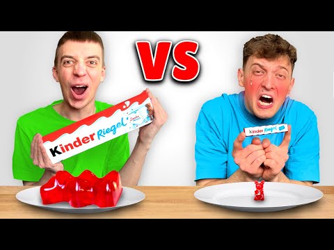 XXL ESSEN gegen MINI ESSEN! 😱 (Weltrekord)