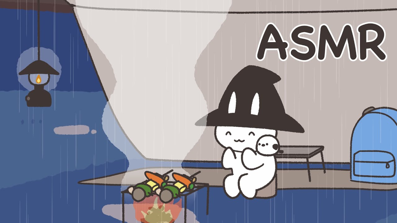 Solo Camping in the Rain | ASMR Animation