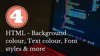 How to use colors and other style properties in your HTML webpage || HTML course for beginners