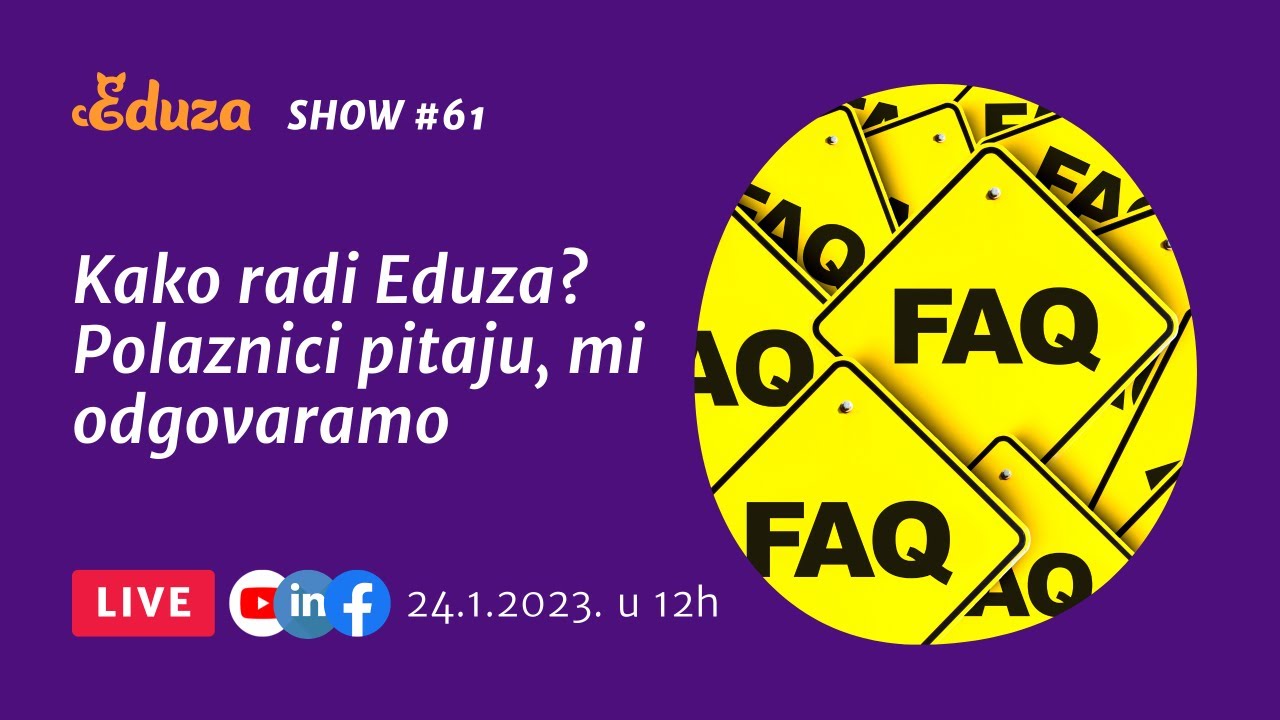Kako radi Eduza? Polaznici edukacija pitaju, mi odgovaramo | Eduza Show #61