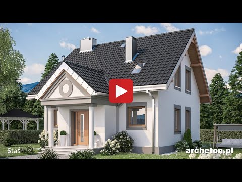 Projekt domu Staś - archeton.pl - z użytkowym poddaszem 125,8 m2