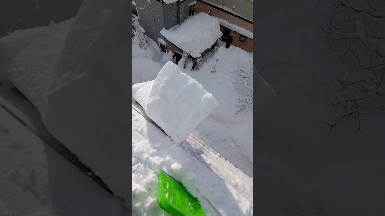 雪を落とすだけ　#青森　#大雪　#雪下ろし