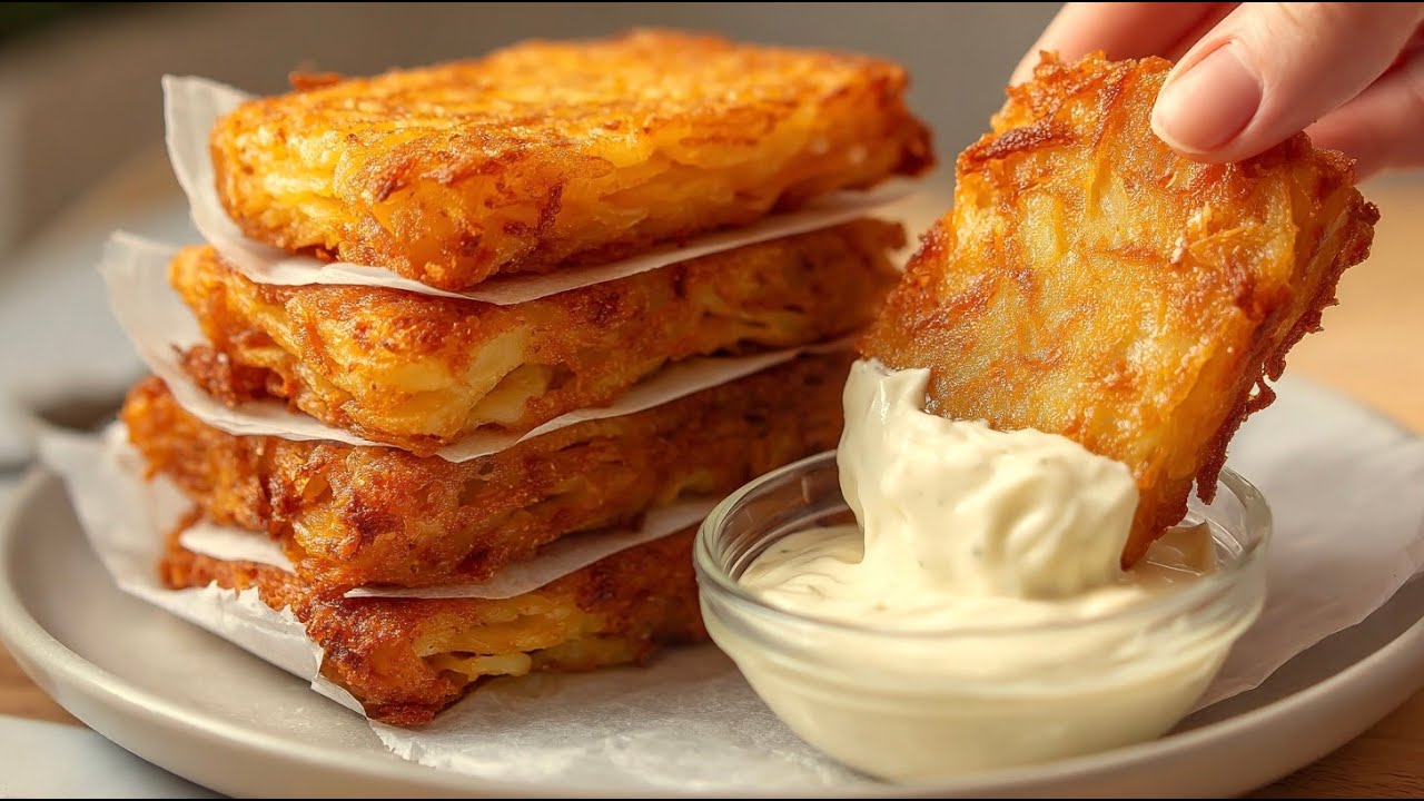 Homemade Crispy Hash Browns with Sauce by Ricette Fresche — recipe photo