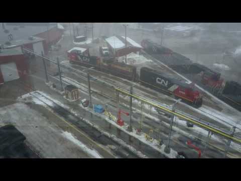 CN Stevens Point Locomotive Servicing Facility - Aerial View