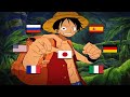 LUFFY SINGING IN SKYPIEA ISLAND! in 7 languages | One Piece Luffy Baka Song ~