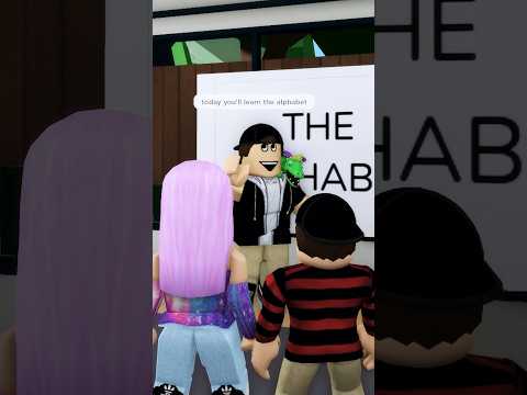 VuxVux Teaches Dinker and Kayla the Alphabet 😂 #brookhaven #roblox