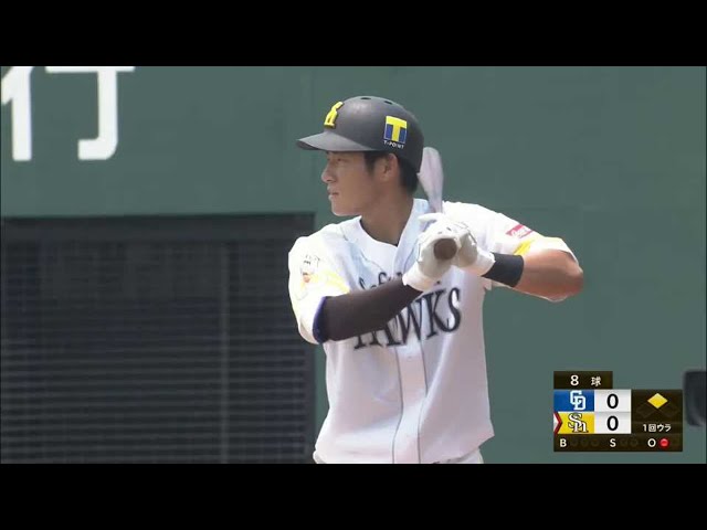 【ファーム】ホークス・上林 ライト線へ先制のタイムリー2ベースヒットを放つ‼ 2021/6/10 H-D(ファーム)