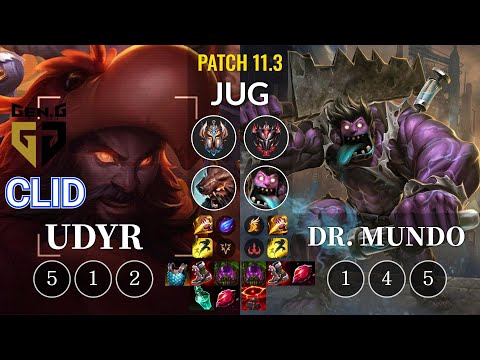 GEN Clid Udyr vs Dr. Mundo Jungle - KR Patch 11.3