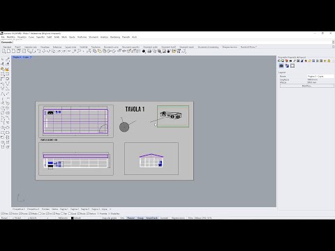 Videocorso RHINO 7 - 20 - Disegni Tecnici, Tavole, Viste in Scala, Quote, Testi, Disegno 2D da 3D