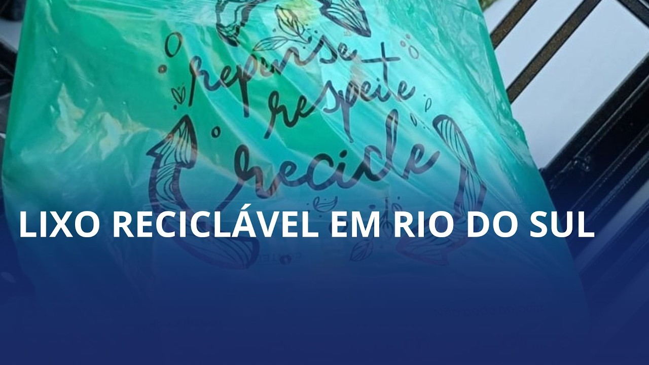 Sacos verdes para o lixo reciclável são distribuídos em Rio do Sul