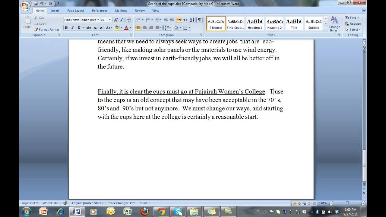 Argumentative Essay Example