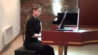 Anastasiya Akinfina in Gnessin music school./ L. Couperin; O. Gibbons./ Harpsichord/ Russia