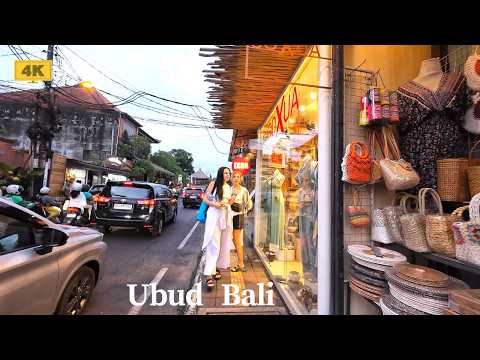 4K Night Walking Around UBUD Downtown Bali Indonesia | Walking Tour Bali Today 2026