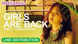 Girls' Generation/Snsd - Girls Are Back - Line Distribution (Color Coded Image)
