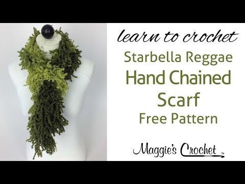 Hand Chaining Starbella Reggae Yarn Scarf - Right Handed