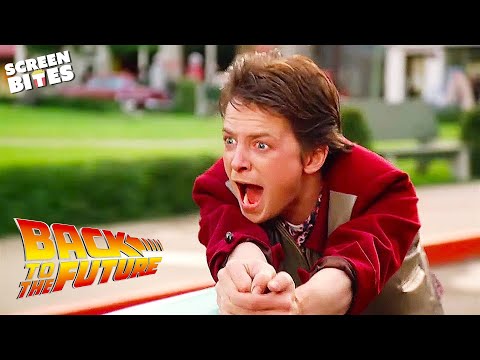 Marty McFly Skateboard Chase Scene | Back To The Future (1985) | Screen Bites