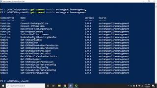 Connecting to Exchange Online in PowerShell