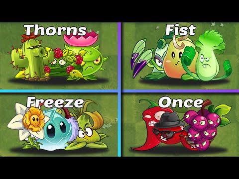 Random 4 Team Plants Battlez - Which Team Will Win? - PvZ 2 Team Plants vs Team Plants