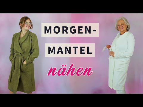 Morgenmantel nähen lernen 😍🧵 – Mit Schalkragen und Bindeband ✂️ Schnittmuster Morgenmantel Yuna