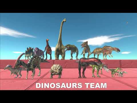 DINOSAURS TEAM VS INFERNALS Animal Revolt Battle Simulator