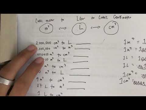 Converting CUBIC CENTIMETER to CUBIC METER to LITER & vice versa / Tagalog