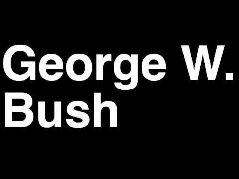 How to Pronounce George W. Bush President United States US Speech Interview Funny Impersonation