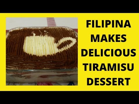 FILIPINA MAKES DELICIOUS TIRAMISU DESSERT. maricel cervi