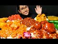 Eating Matar Paneer Rajma Chawal Kadhi Pakoda Manchurian Big Bites Asmr Eating Mukbang