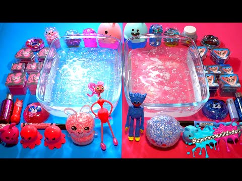 Mezclando Mommy Long Legs VS Huggy Wuggy en Slime -Supermanualidades
