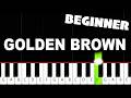 The Stranglers Golden Brown BEGINNER Piano Tutorial