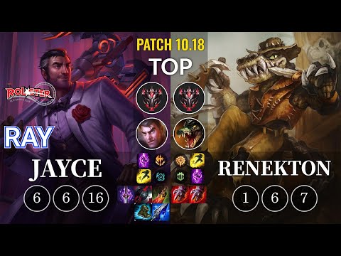 KT Ray Jayce vs Renekton Top - KR Patch 10.18