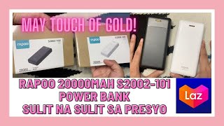 LAZADA RAPOO 20000MAH S2002-101 POWER BANK MURANG POWER BANK BAGSAK PRESYO NA POWER BANK SA LAZMALL