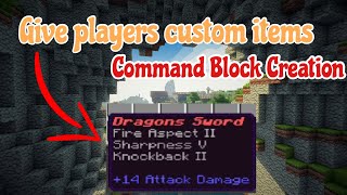 How To Give Players Custom Items In Minecraft Bedrock Edition | Command Block Tutorial