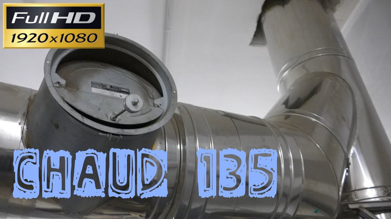 Chaud135-Un régulateur de tirage d'un conduit de cheminée en action