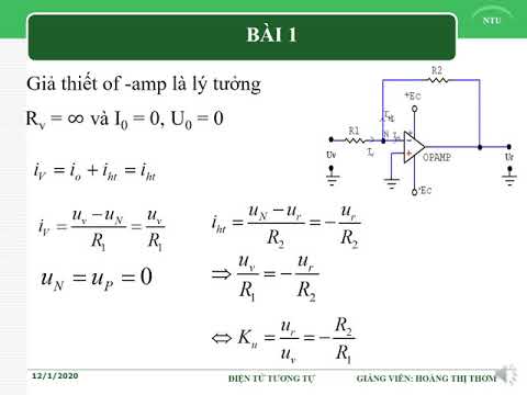 vídeo 2 giải tập mạch khuếch đại thuật