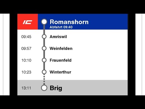 SBB Ansage im IC8 nach Brig auf Deutsch und Englisch