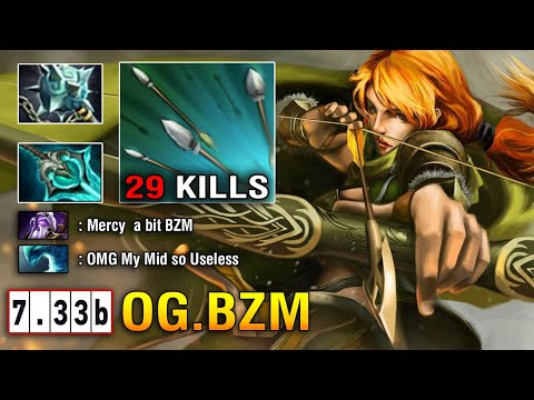 Crazy Annihilation From OG.Bzm [Windranger] 29Kills Gleipnir + Disperser 100% Dominate The Game 7.33