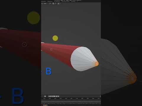 Model a pencil ✏️ in Blender #shorts #blendertutorial #3dmodeling
