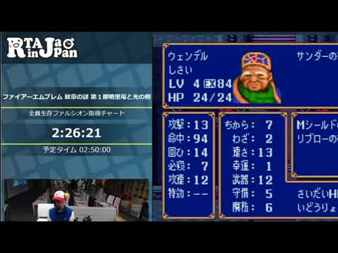 Fire Emblem: Mystery of the Emblem Speedrun by Yumi Ryusaki. RTA in Japan Marathon 2017 Pt2