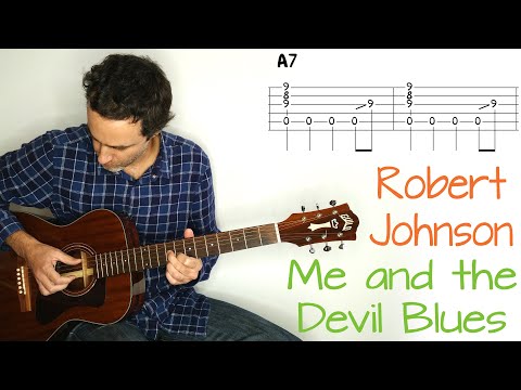 Me and the Devil Blues - Robert Johnson - Guitar lesson / tutorial / cover with tab
