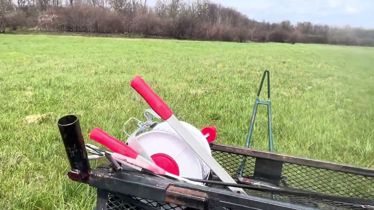 Greg shows results from burned old CRP field on newly leased farm after 10 days of rest.
