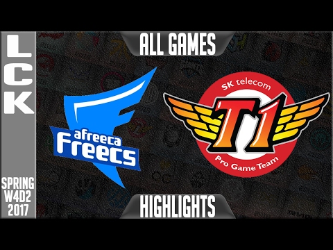 Afreeca Freecs vs SKT Highlights All Games - LCK W4D3 Spring 2017 - AF vs SKT All Games