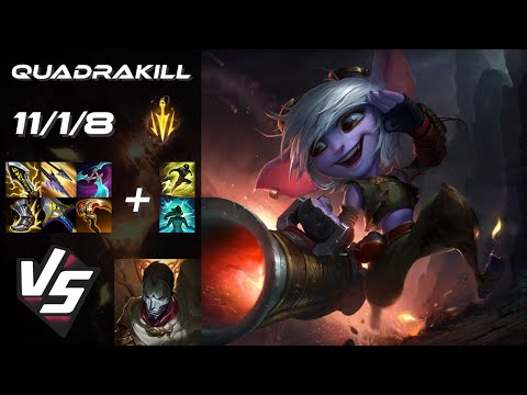 BOTTOM Tristana vs Jhin [QUADRAKILL] - EU Grandmaster Patch 25.21