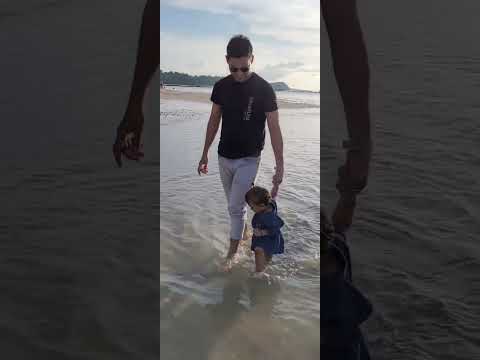 Reeva gyi pehli bar beach pe mumma papa k sath ⛱️⛱️...#1st vlog 2024  #Wandoor beach #beach masti...