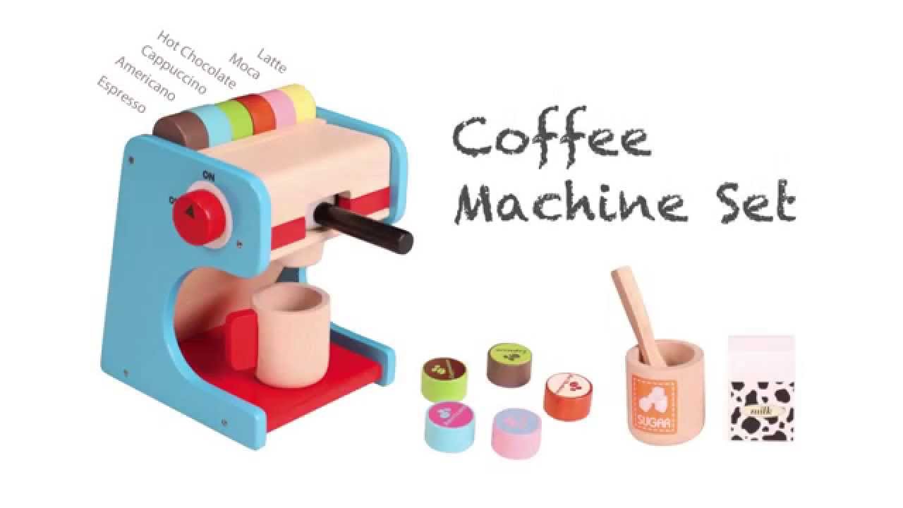 Spielba Holzspielwaren Kaffeemaschine mit Kapseln Spielba Holzspielwaren Kaffeemaschine mit Kapseln