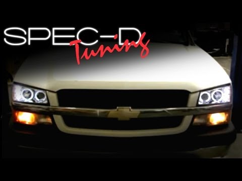 SPECDTUNING INSTALLATION VIDEO: 2003-2006 CHEVY SILVERADO HEAD LIGHTS / PROJECTOR HEAD LIGHTS