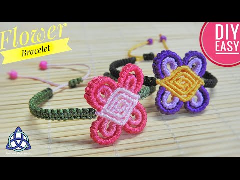 Macrame Bracelet with Beads Tutorial Easy Jewelry Making