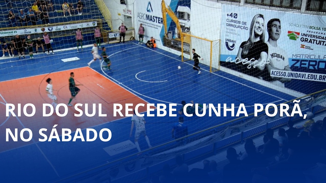 Rio do Sul recebe Cunha Porã, no sábado, pela Copa SC de Futsal